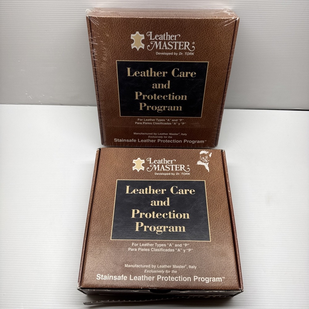 Leather Master Care Kit Dr. Tork Type A & P StainSafe 2 Pack New/Open